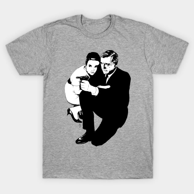 Cary Grant and Audrey Hepburn. T-Shirt by Indigenous Bert